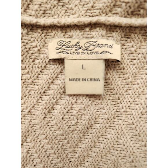 Lucky Brand Women's Large Sweater Boho Style Open Front Fringe - Picture 5 of 5